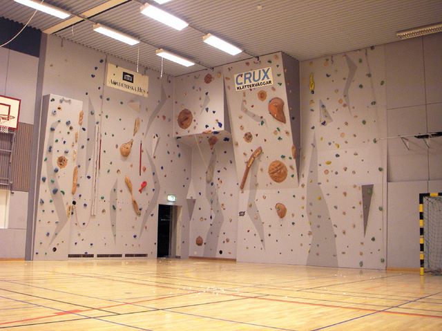 Klättervägg byggd för Gymnastik- och Idrottshögskolan (GIH) i Stockholm.